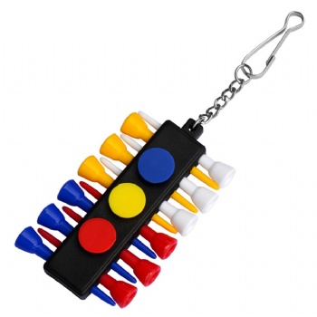 Golf Tee Holder with Ball Markers Set
