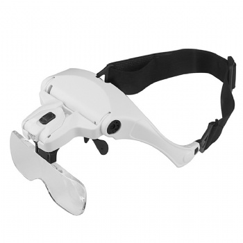 Head Mount Magnifier with 2 Leds