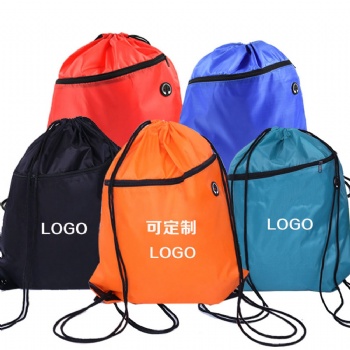 210D Polyester Sports Backpack Drawstring Bag- Backpacks