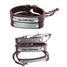 Leather Plate Bracelet