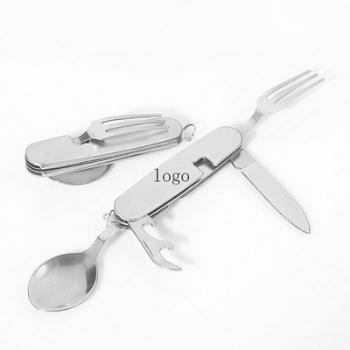 4 in 1 Camping Tableware Folding Fork Spoon Combination