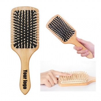 Wooden Paddle Hair Brush Comb