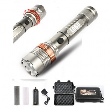 LED Tactical Flashlight With Battery Set