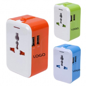 Worldwide All in One Travel Adapter with Dual USB