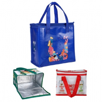 Full Color Printed Non-woven Insulated Lunch Cooler Tote Bag
