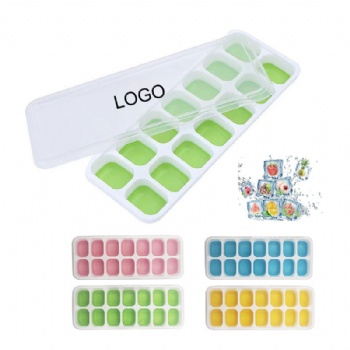 Flexible 14-Ice Cube Trays with Lid