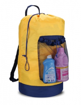 Laundry Backpack with Shoulder Straps and Mesh Pocket