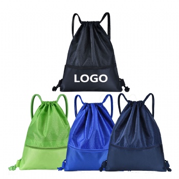 Quality Drawstring Backpack with Zip Pocket