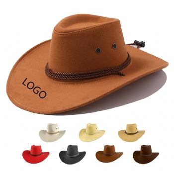 Classic Western Style Faux Felt Cowboy Hat
