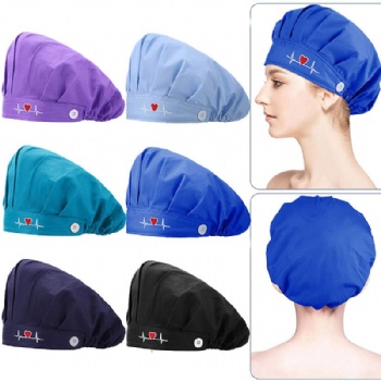 Comfortable Bouffant Scrub Cap with Built-in Sweatband