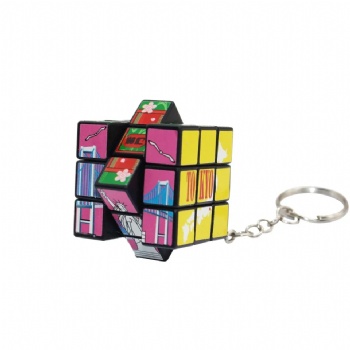 Pocket-sized Rubik's Cube with Keychain