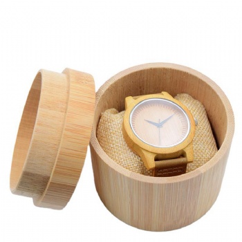 Round Wooden Watch Box