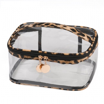 Leopard Print PVC Cosmetic Bag