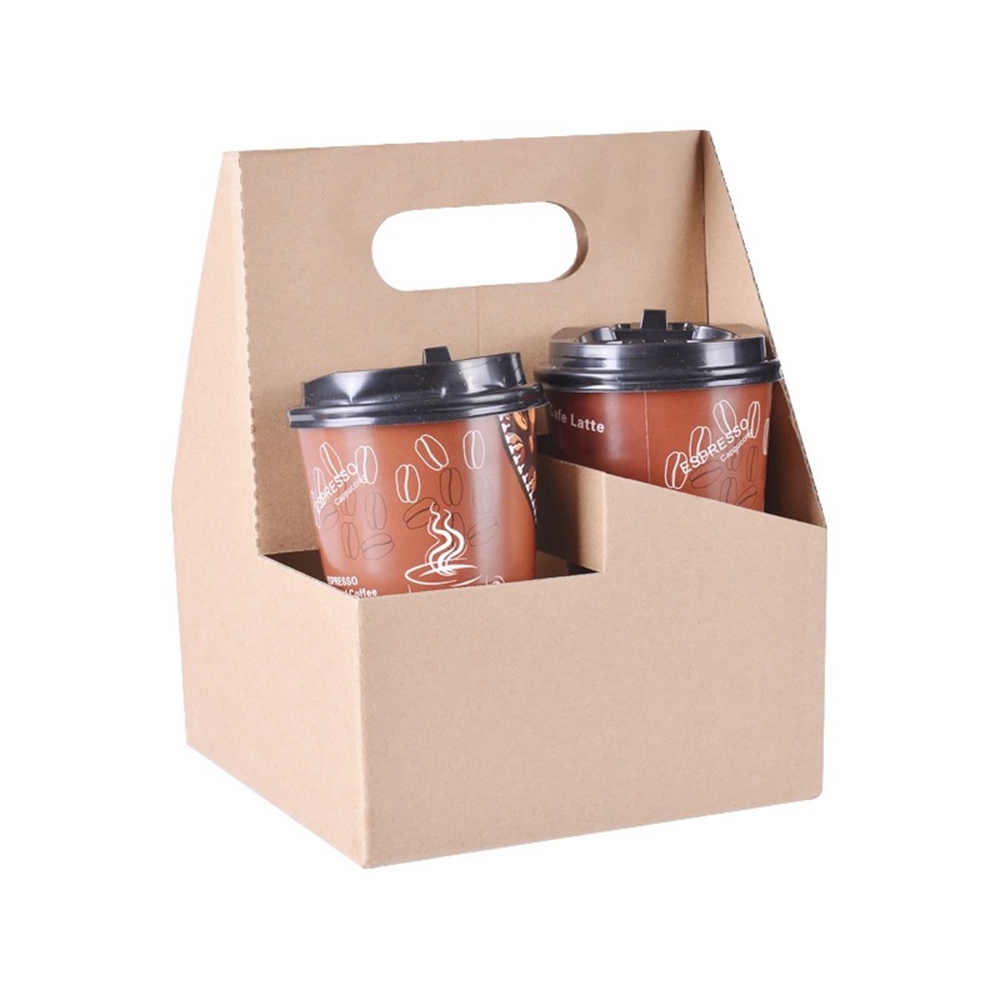 Paper Coffee Cup Carrier w/Handle