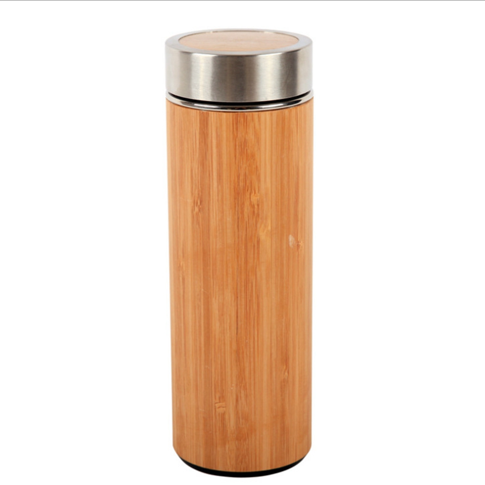 Double wall Stainless steel Bamboo Bottle