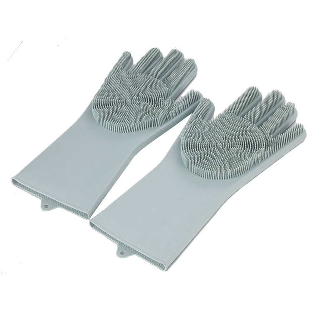 Silicone Cleaning Brush Scrubber Gloves