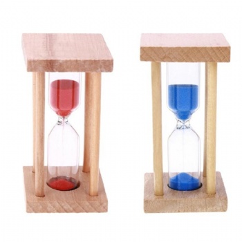 Square Wooden Mini Hourglass