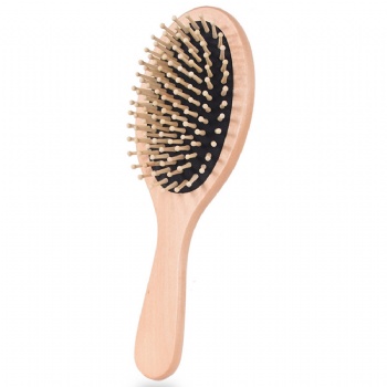 Oval Wooden Paddle Hair Brush Comb
