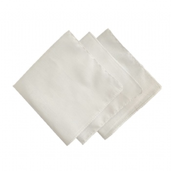 Solid White Cotton Hankies 21 3/5 inch