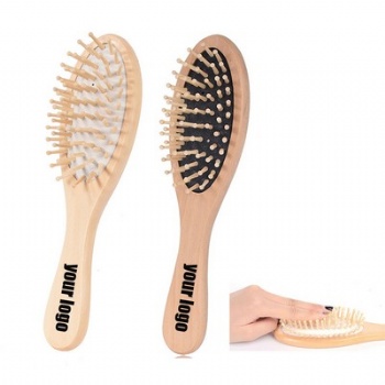 Oval Wooden Massage Hair Brush Comb