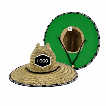 Straw Hat With Custom Patch