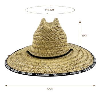 Straw Hat With Custom Patch