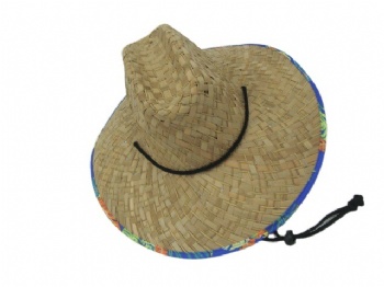 Beach Straw Hat with Custom Patch