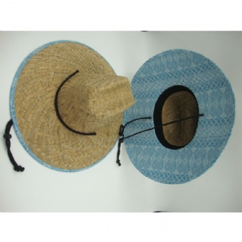 Beach Straw Hat with Custom Patch