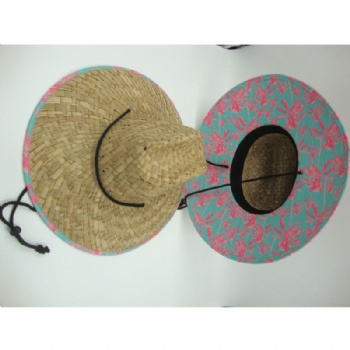 Beach Straw Hat with Custom Patch