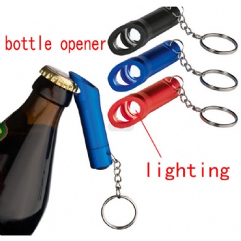 Keychain Flashlight with beer opener